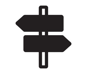 Minimalist signpost silhouette vector illustration.