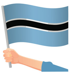Botswana State Flag with Traditional Colors
