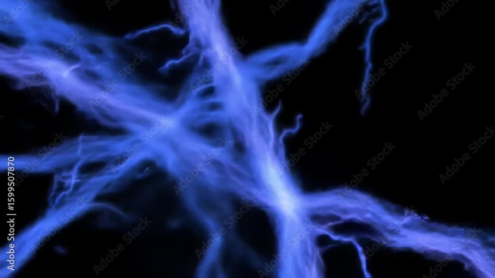 Poster energetic blue plasma stream overlay animation for dynamic visual effects and motion graphics