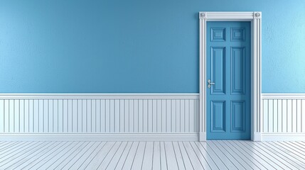 Serene Blue Door Interior Design