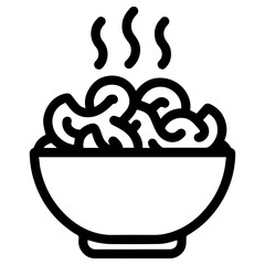Mac and Cheese icon creamy pasta bowl comfort food symbol
