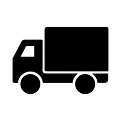 Delivery truck loading unloading icon with transparent background symbolizing freight handling and logistics
