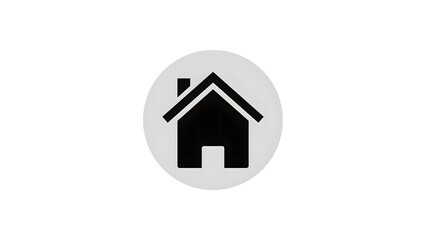 Obraz premium Navigating Home A familiar icon guiding us towards comfort family and belonging in a minimalist