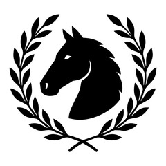 Kentucky Derby logo icon with transparent background horse racing event symbol featuring horse hoofprint and floral elements
