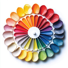Obraz premium Colorful leaves form a vibrant circle.