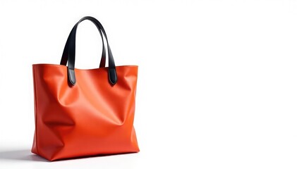 Stylish tote bag, isolated on pure white background , tote bag, green