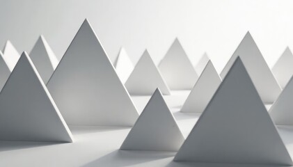 Subtle grayscale repetition of minimalist triangles, contemporary, pattern, minimal design