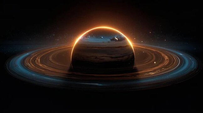 Planetary Rings: A Cosmic View of a Planet and Its Orbiting Rings