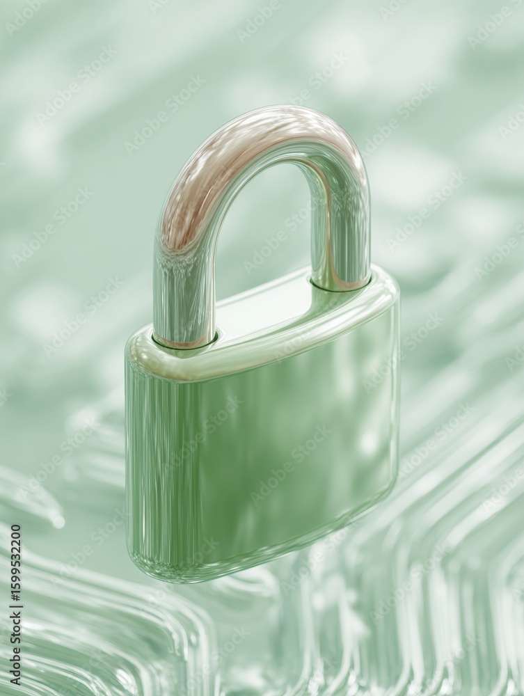 Poster professional data breach prevention with digital shield and padlock modern network security concept 