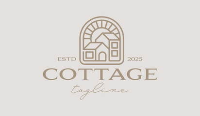 Fototapeta premium House Home Mortgage Logo Template. Universal creative premium symbol. Vector illustration. Creative Minimal design template. Symbol for Corporate Business Identity