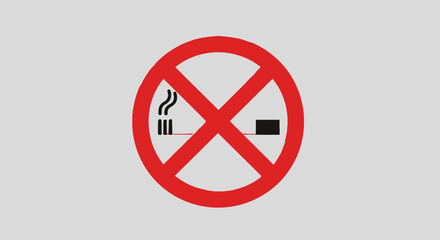Obraz premium A universal symbol for no smoking zones and public health awareness campaign
