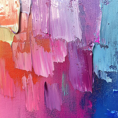 Close-up of vibrant abstract painting.