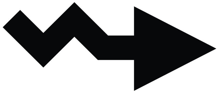 Growth chart sign. Line Arrow up icon. Music is trand icon sign, Flexible arrow indication statistic. Black curve arrow of trend on transparent. Trading stock news impulses. Trade infographic