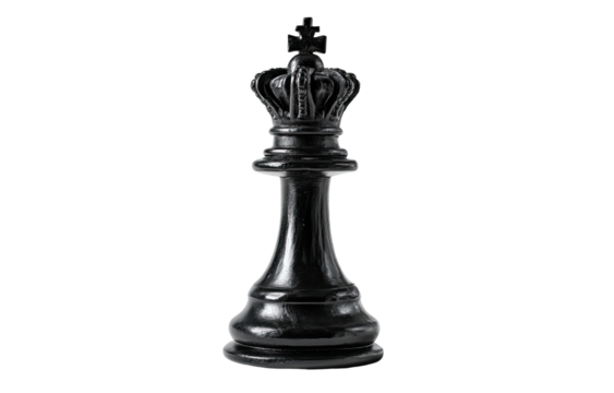 Isolated black chess king