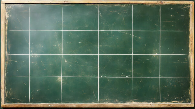 A green chalkboard with a wooden frame.