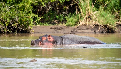 Obraz premium Hippopotamus in a river