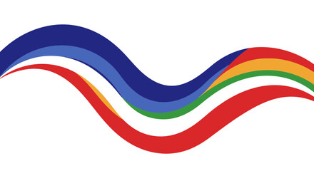 Colorful Wavy Lines Abstract Vector Background Graphic Design Element Illustration