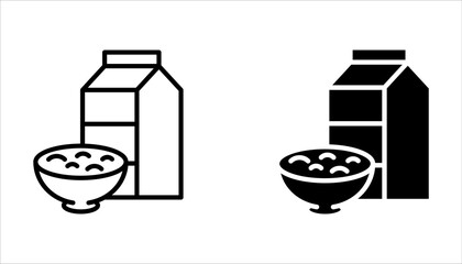Cereal icon set symbol template for graphic and web design on white background