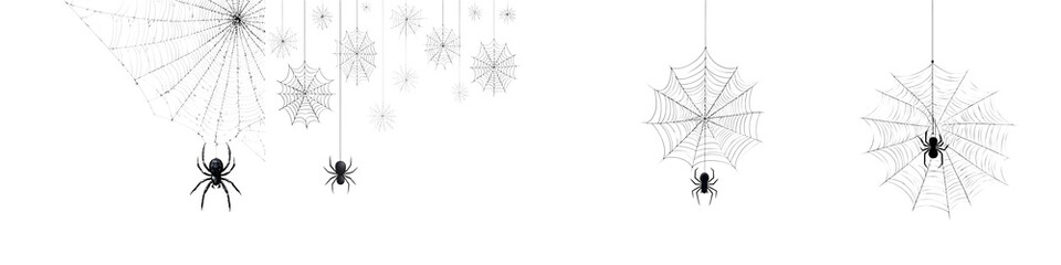 Spiderweb Collection: Halloween Horror Vector Set