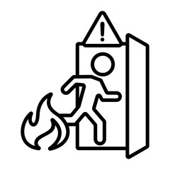 Fire Evacuation Icon.