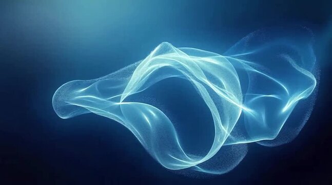 Flowing Light: Ethereal Wisps of Blue Light in Motion