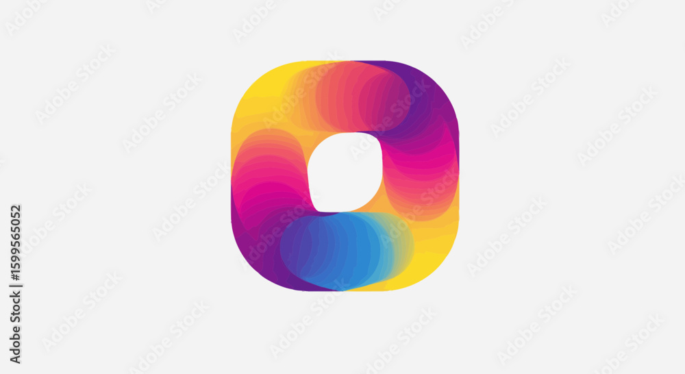 Poster abstract colorful donut shape gradient illustration for modern design elements