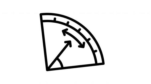 protractor minimalist line animation