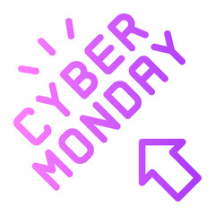 cyber monday gradient icon