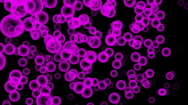 Background Purple gradient balloon fragments dancing in the darkness with fantastic . abstrack