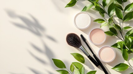 Toner pads and makeup tools on clean background, skincare routine flatlay for beauty branding and daily self-care