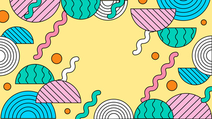 Yellow abstract shapes on bright background suitable for graphic design projects, web design, presentations, packaging, and vibrant creative concepts.