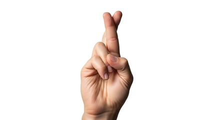 Fingers Crossed Gesture for Luck