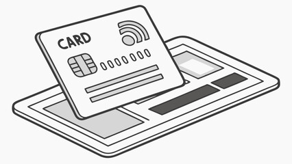 Wireless Credit Card Payment Illustration.