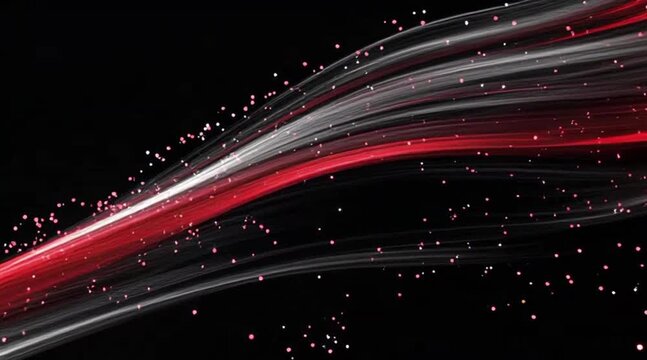Dynamic Flow of Light: Red and White Energy in Motion