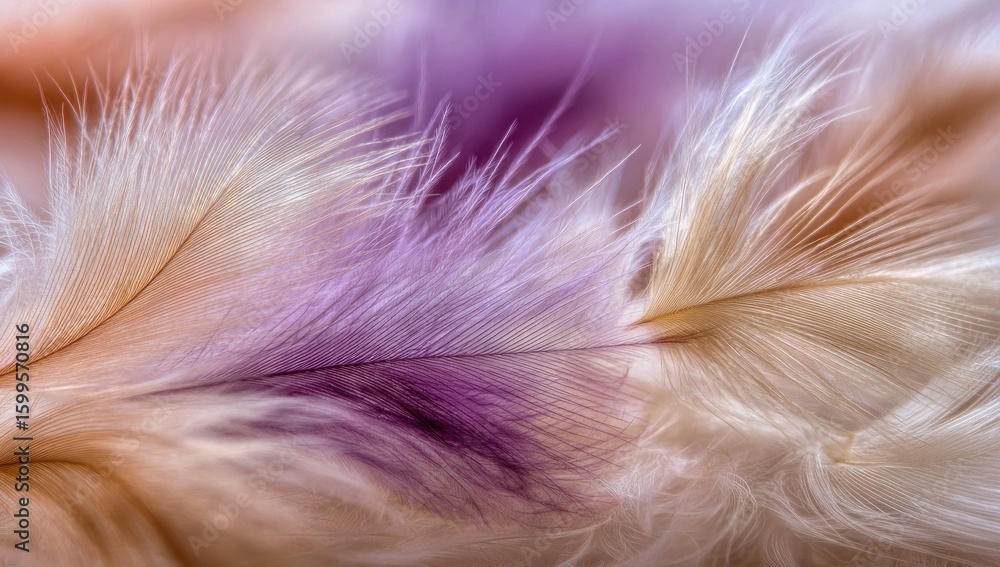 Poster close-up view of delicate bird feathers.