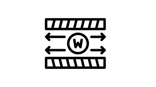 width minimalist line animation