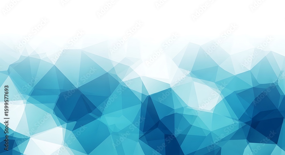 Aufkleber abstract blue geometric background with triangle shapes and white space for text or graphic overlays