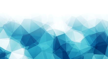 Obraz premium Abstract Blue Geometric Background with Triangle Shapes and White Space for Text or Graphic Overlays and Design Elements
