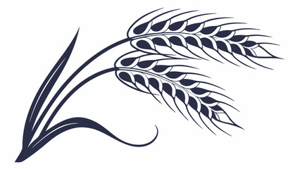 Stylized Wheat Stalks Graphic Design Element.
