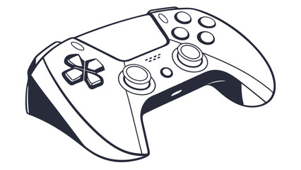 Vector Illustration of a Modern Gaming Console Controller.