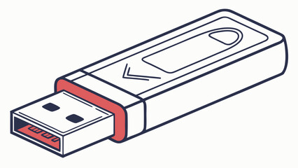 Vector Illustration of a Modern USB Flash Drive.