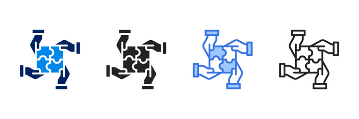 Collaboration  Icon Set Different Style Collection 