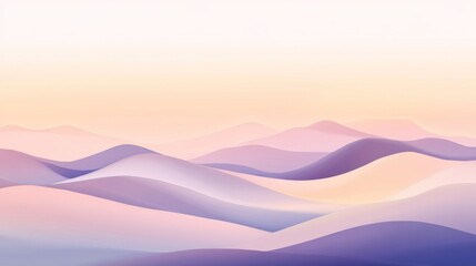 Fototapeta premium A minimalist abstract background with smooth gradients transitioning from soft peach to lavender, creating a calming and sophisticated look