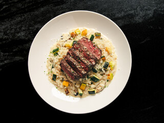 beef-rice-top-view