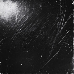 Vintage Black and White Grunge Texture with Scratches and Dust for Film Overlay Effect
