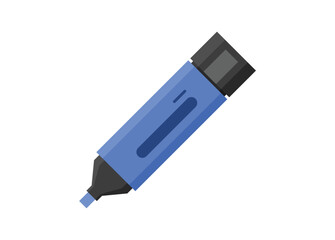 Highlighter marker. Simple flat illustration.