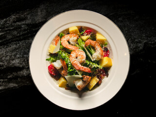 shrimp-mango-vegetable-salad-top-view
