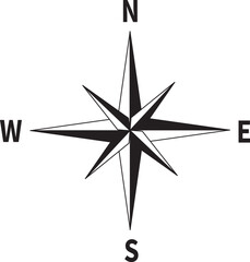 Fototapeta premium North Arrow sign - Compass Symbol
