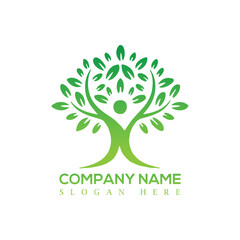 Obraz premium Natural logo, leaf logo, tree logo, eco logo