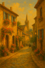 Obraz premium old street in the old town